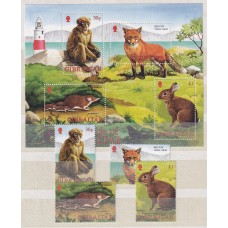 GIBRALTAR 2002 FAUNA FAROS SERIE COMPLETA DE ESTAMPILLAS NUEVAS MINT + HOJA BLOQUE